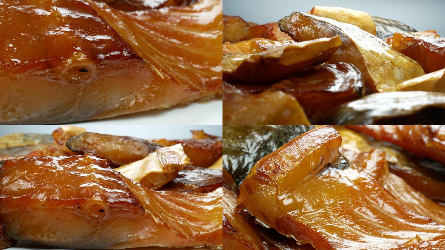 熏魚干_熏制干魚塊魚肉_臘魚